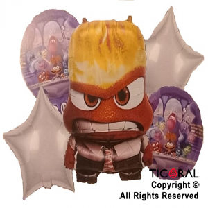 SET DE GLOBOS METALIZADO INTENSAMENTE FURIA 5 UNIDADES X 1